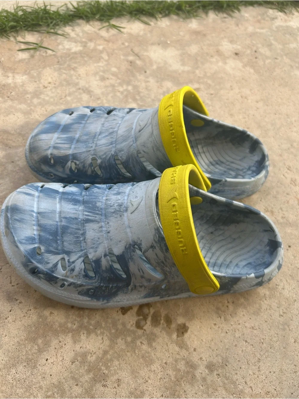 Kids Tie-Dye Clog Sandals with Yellow Strap